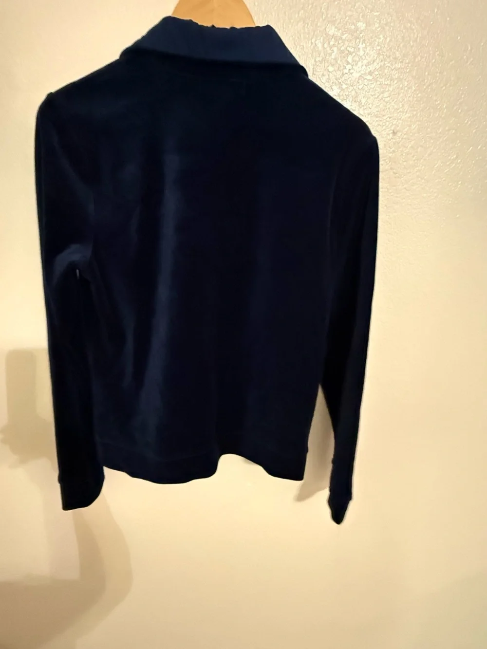Lauren Ralph Lauren Velour 2 Piece Tracksuit Jacket Pants Navy Gold S/M